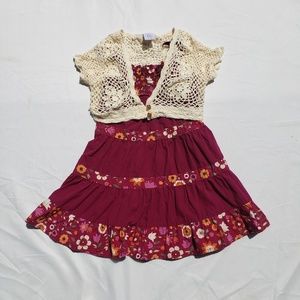 Gymboree Savanna Sunset Dress Cardigan Sleevless